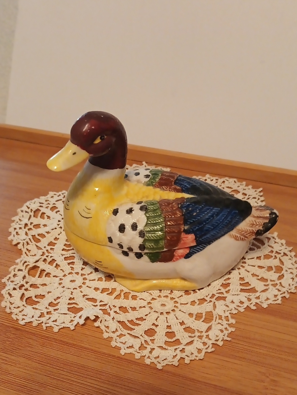 Vintage K's Collection Ceramic Duck Figurine - Hand Painted